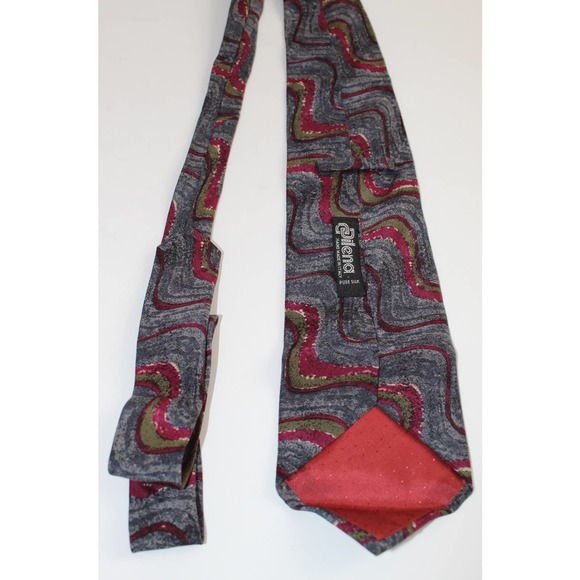 Dilena Pure Silk Hand Made in Italy Patterned Tie - Picture 2 of 7